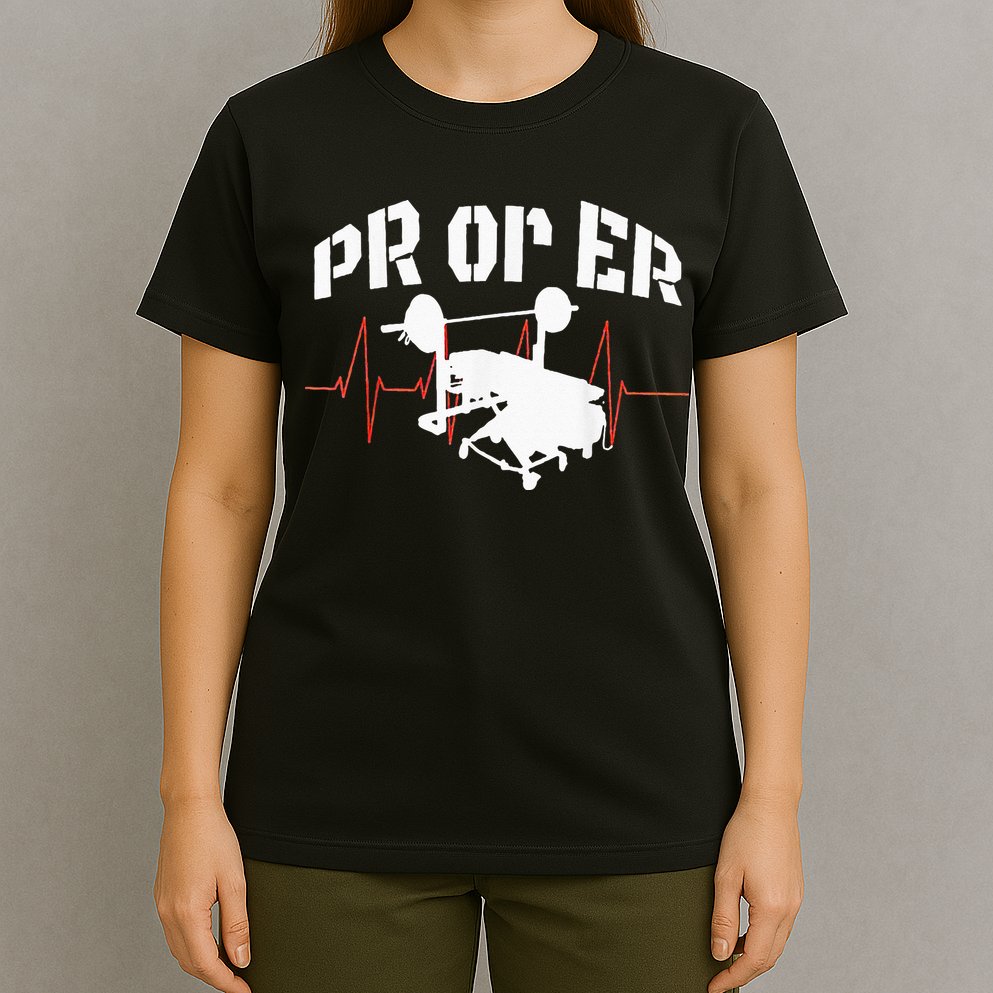 PR Or Er Weightlifting Bodybuilding Fitness Gym T-Shirt