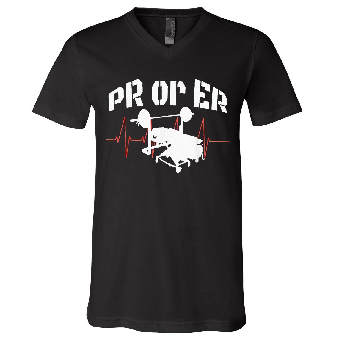 PR Or Er Weightlifting Bodybuilding Fitness Gym V-Neck T-Shirt