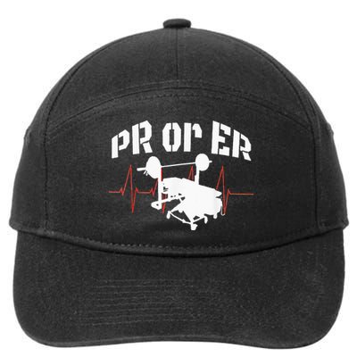 PR Or Er Weightlifting Bodybuilding Fitness Gym 7-Panel Snapback Hat