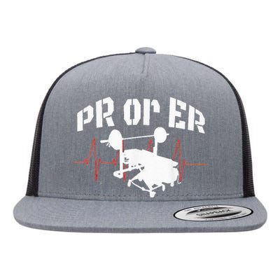 PR Or Er Weightlifting Bodybuilding Fitness Gym Flat Bill Trucker Hat