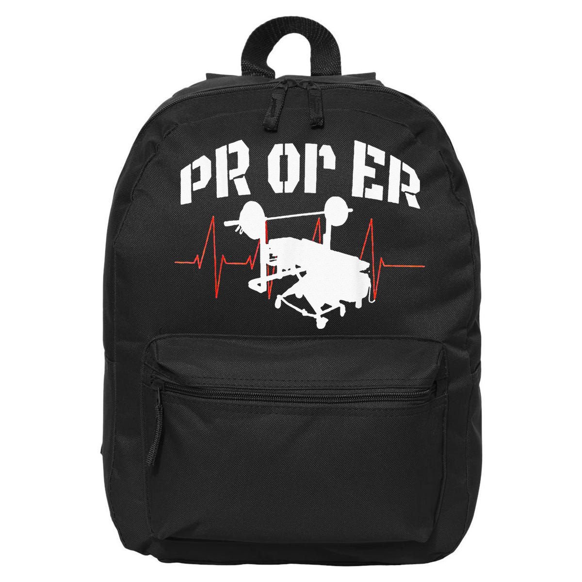 PR Or Er Weightlifting Bodybuilding Fitness Gym 16 in Basic Backpack