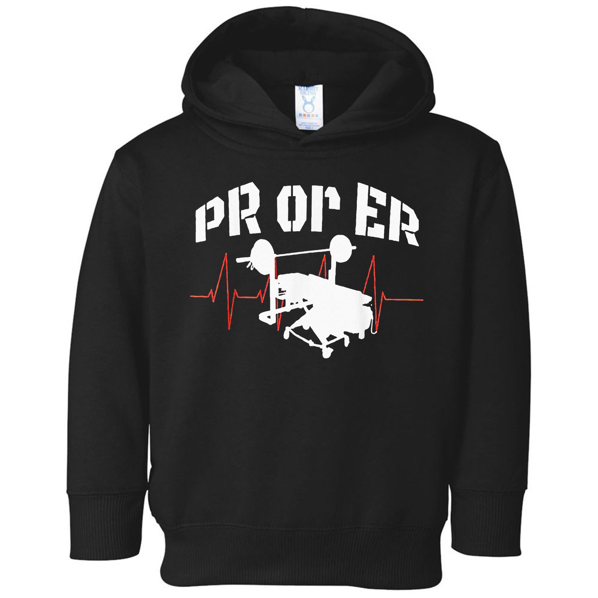 PR Or Er Weightlifting Bodybuilding Fitness Gym Toddler Hoodie