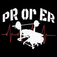 PR Or Er Weightlifting Bodybuilding Fitness Gym Women's V-Neck T-Shirt