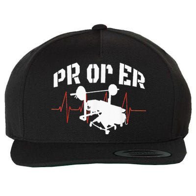 PR Or Er Weightlifting Bodybuilding Fitness Gym Wool Snapback Cap