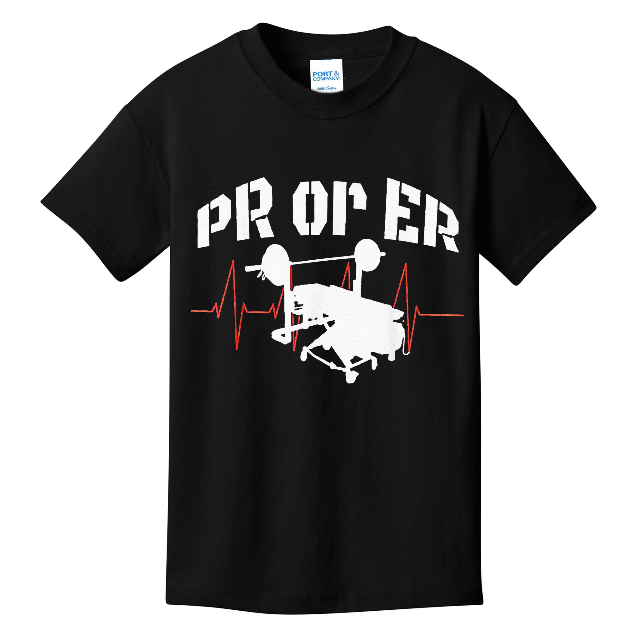 PR Or Er Weightlifting Bodybuilding Fitness Gym Kids T-Shirt