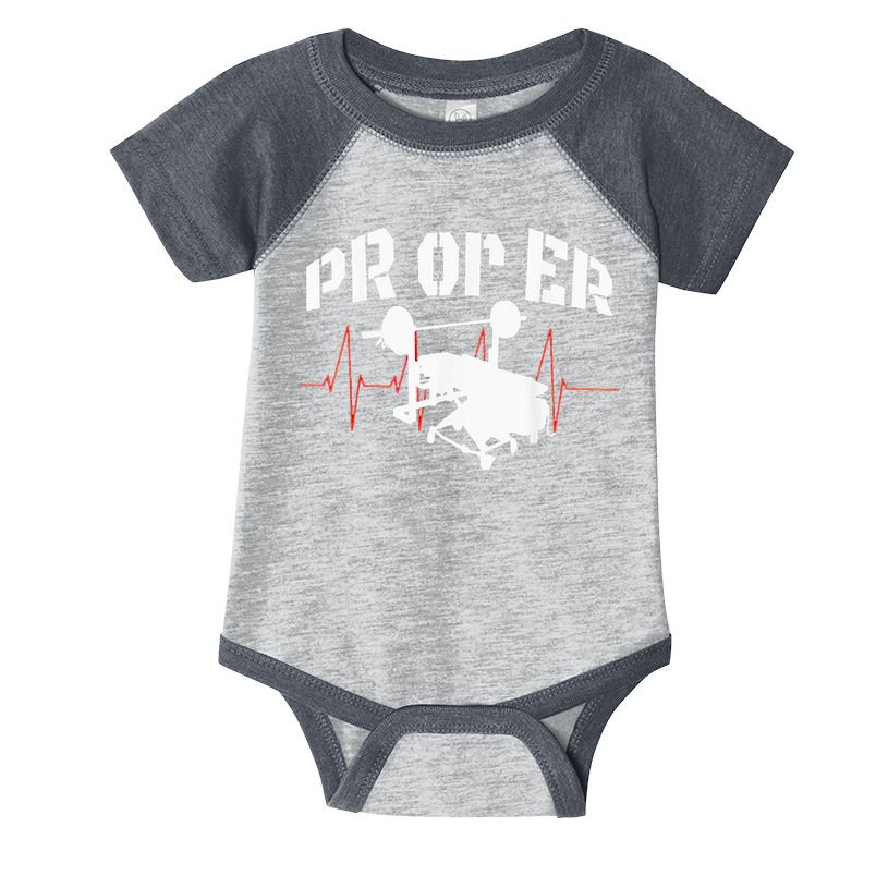PR Or Er Weightlifting Bodybuilding Fitness Gym Infant Baby Jersey Bodysuit