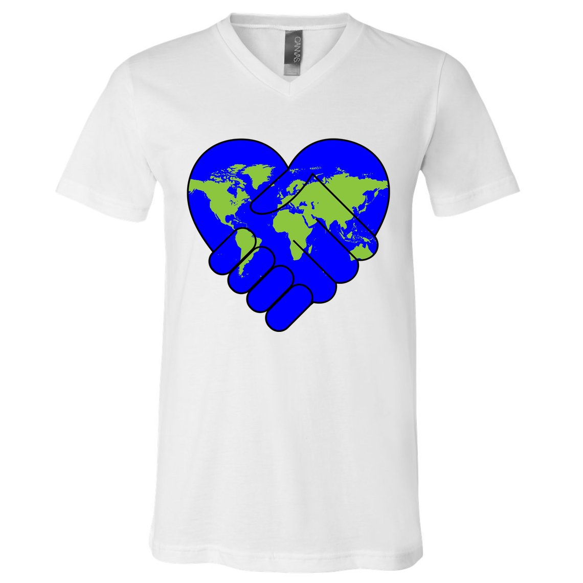 Peace On Earth V-Neck T-Shirt