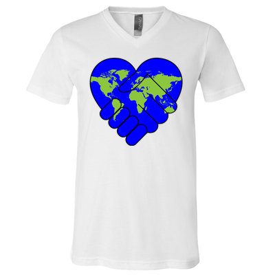 Peace On Earth V-Neck T-Shirt