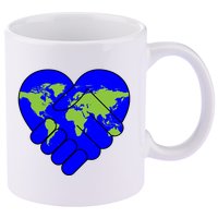 Peace On Earth 11oz C Handle Ceramic Mug