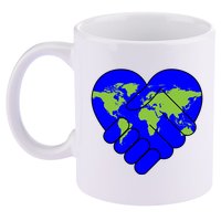 Peace On Earth 11oz C Handle Ceramic Mug