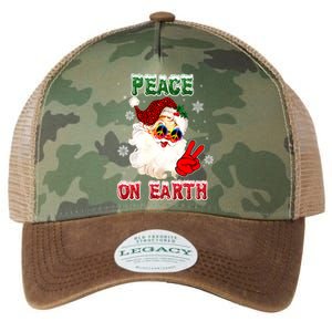 Peace On Earth Sign Merry Christmas Santa Hat Hippie Xmas Holiday Legacy Tie Dye Trucker Hat