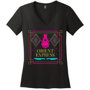 Poirot Orient Express Women's V-Neck T-Shirt