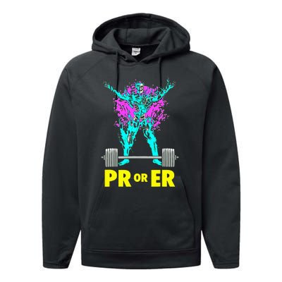 Pr Or Er Weightlifting Bodybuilding Workout Musclebuilding Performance Fleece Hoodie