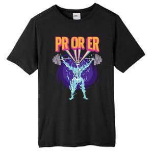 Pr Or Er Workout Bodybuilding Gym Weightlifting Tall Fusion ChromaSoft Performance T-Shirt