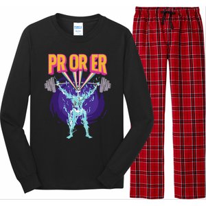 Pr Or Er Workout Bodybuilding Gym Weightlifting Long Sleeve Pajama Set