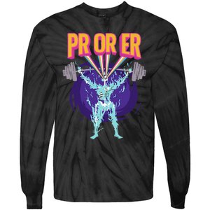 Pr Or Er Workout Bodybuilding Gym Weightlifting Tie-Dye Long Sleeve Shirt