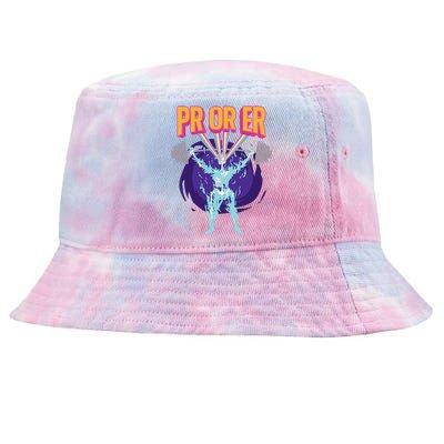 Pr Or Er Workout Bodybuilding Gym Weightlifting Tie-Dyed Bucket Hat