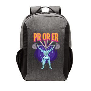 Pr Or Er Workout Bodybuilding Gym Weightlifting Vector Backpack