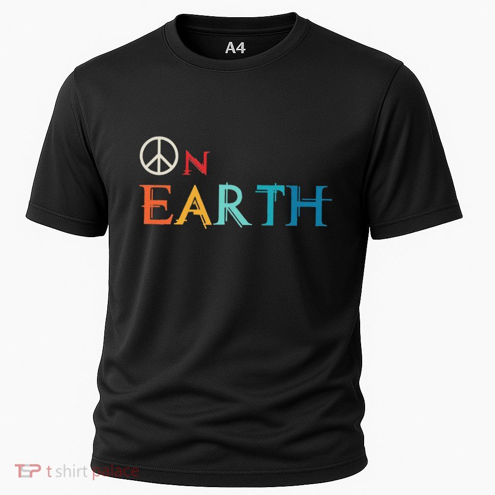 Peace On Earth Peace Sign Symbol Hippie World Love Pacifist Cooling Performance Crew T-Shirt