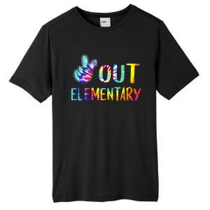 Peace Out Elementary Happy Last Day Of School Tie Dye Tall Fusion ChromaSoft Performance T-Shirt