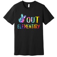 Peace Out Elementary Happy Last Day Of School Tie Dye Premium T-Shirt