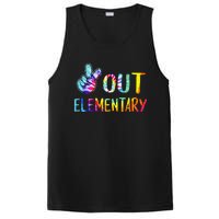 Peace Out Elementary Happy Last Day Of School Tie Dye PosiCharge Competitor Tank