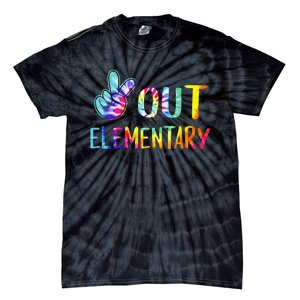 Peace Out Elementary Happy Last Day Of School Tie Dye Tie-Dye T-Shirt