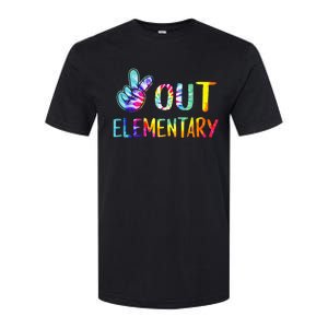 Peace Out Elementary Happy Last Day Of School Tie Dye Softstyle CVC T-Shirt