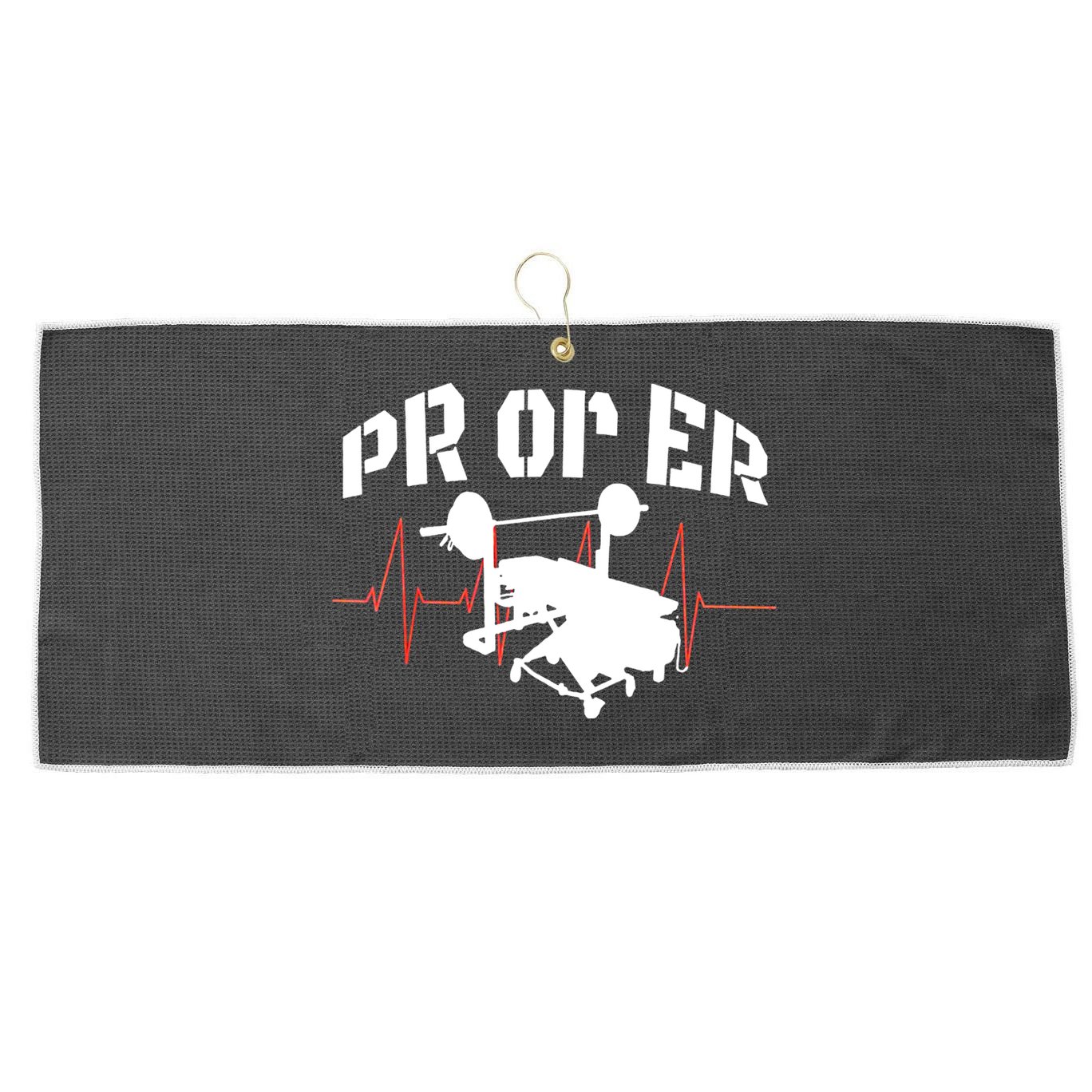 PR Or Er Weightlifting Bodybuilding Fitness Gym Large Microfiber Waffle Golf Towel