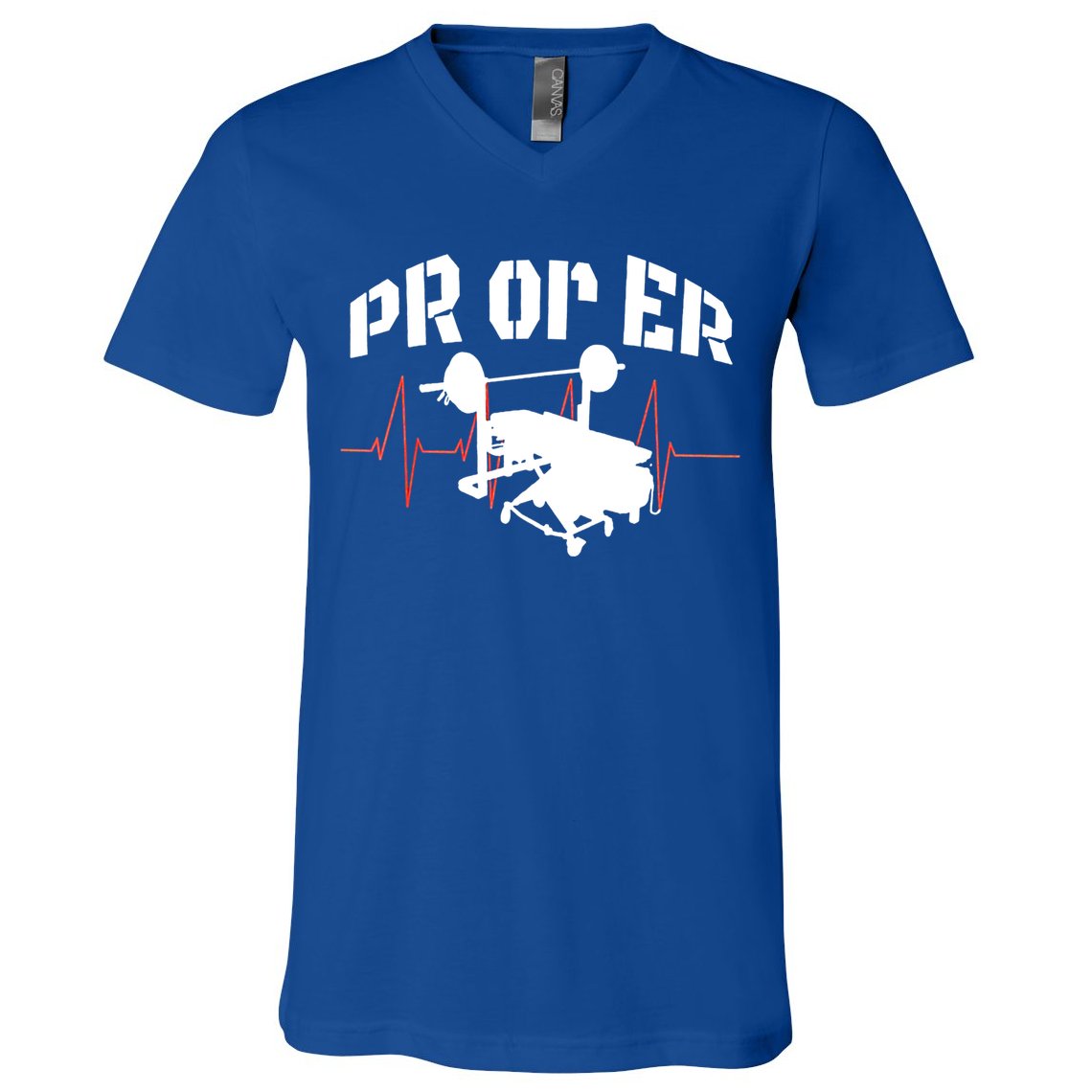 PR Or Er Weightlifting Bodybuilding Fitness Gym V-Neck T-Shirt