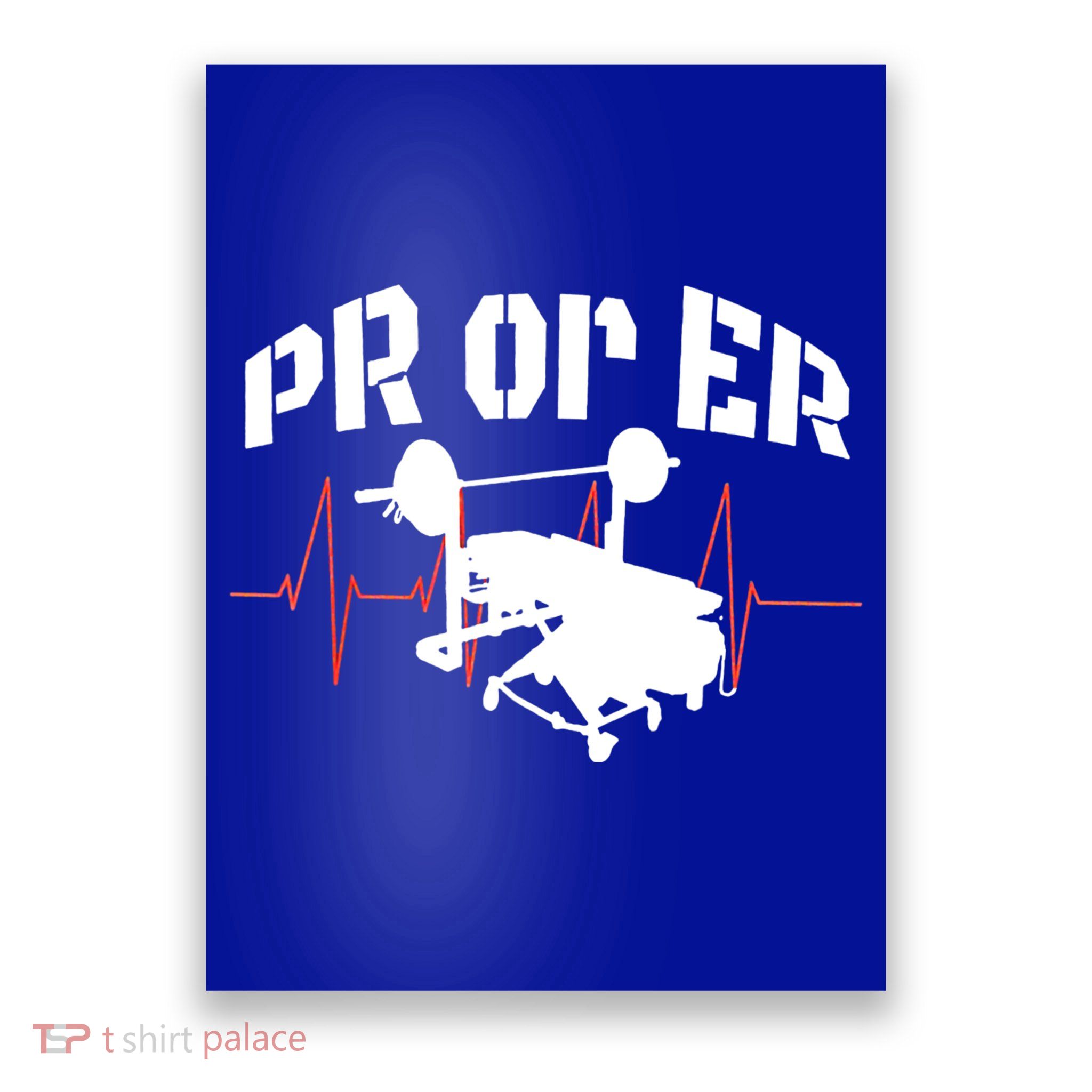 PR Or Er Weightlifting Bodybuilding Fitness Gym Poster