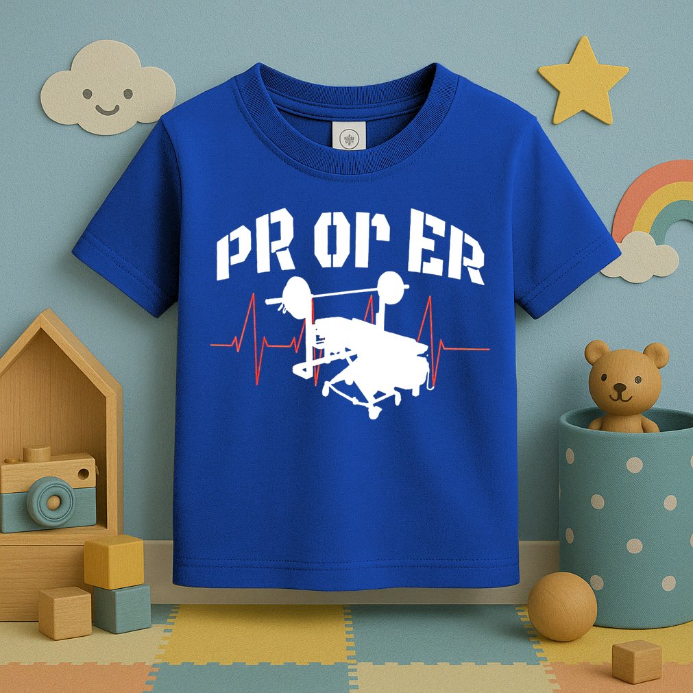 PR Or Er Weightlifting Bodybuilding Fitness Gym Toddler T-Shirt