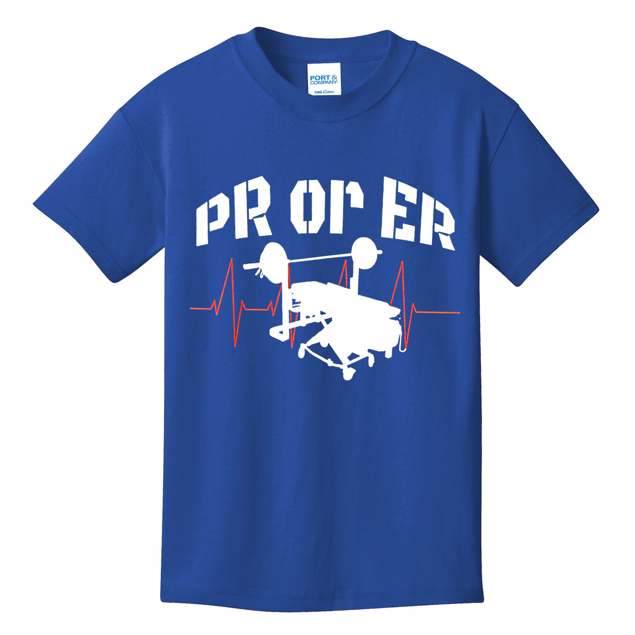 PR Or Er Weightlifting Bodybuilding Fitness Gym Kids T-Shirt