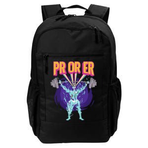 PR Or ER Workout Bodybuilding Gym Weightlifting Daily Commute Backpack