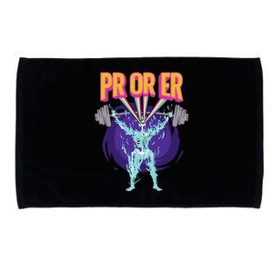 PR Or ER Workout Bodybuilding Gym Weightlifting Microfiber Hand Towel