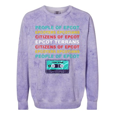 People Of Epcot Epcoters Epcotians Citizens Of Epcot Colorblast Crewneck Sweatshirt