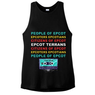 People Of Epcot Epcoters Epcotians Citizens Of Epcot Ladies PosiCharge Tri-Blend Wicking Tank