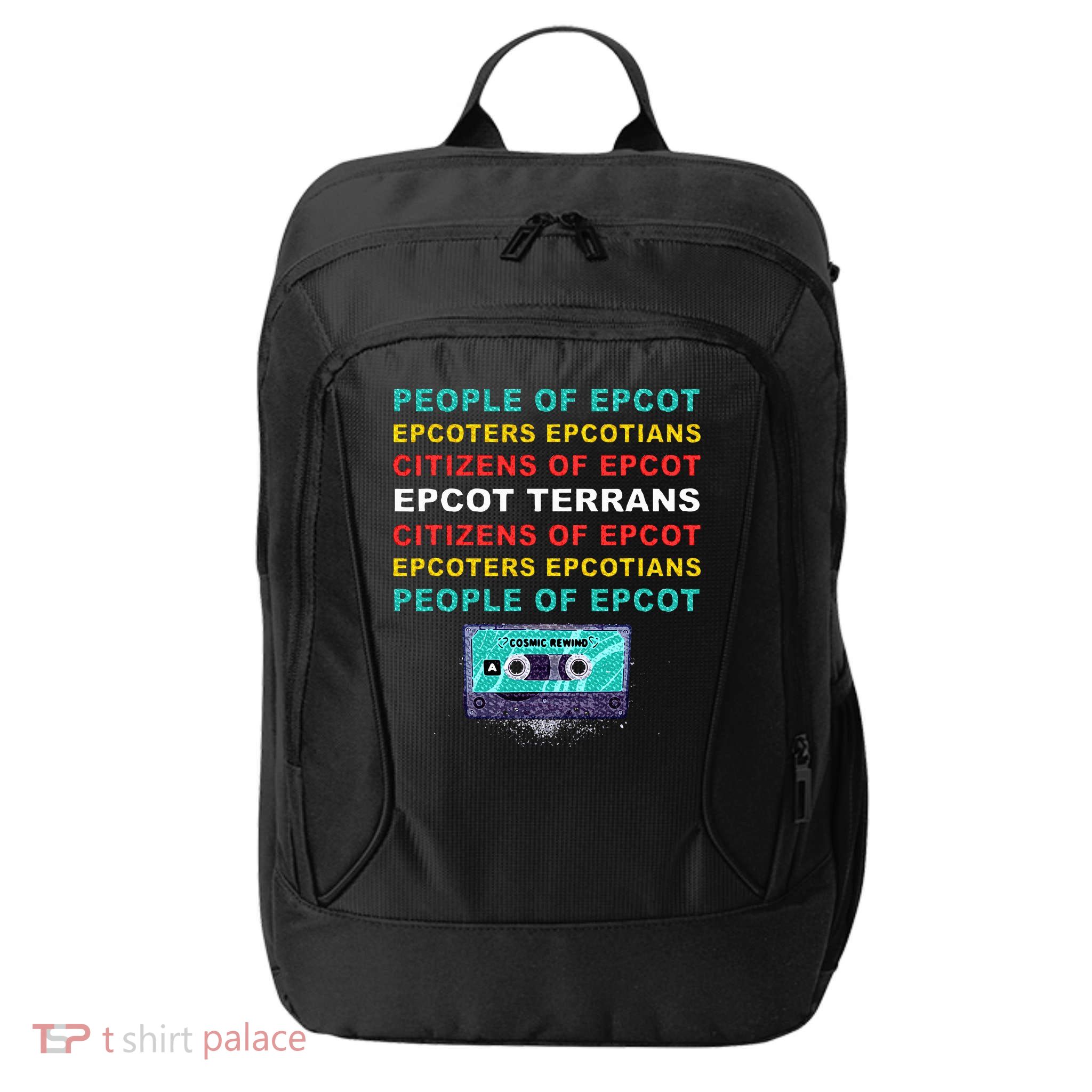 People Of Epcot Epcoters Epcotians Citizens Of Epcot City Backpack