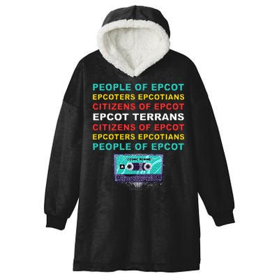 People Of Epcot Epcoters Epcotians Citizens Of Epcot Hooded Wearable Blanket