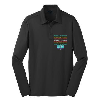 People Of Epcot Epcoters Epcotians Citizens Of Epcot Silk Touch Performance Long Sleeve Polo