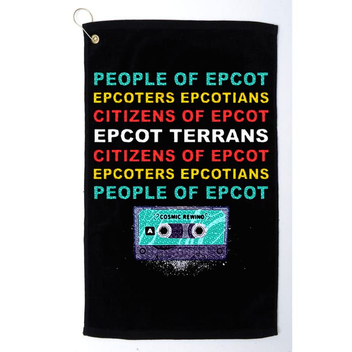 People Of Epcot Epcoters Epcotians Citizens Of Epcot Golf Towel