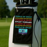 People Of Epcot Epcoters Epcotians Citizens Of Epcot Golf Towel
