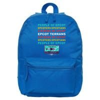 People Of Epcot Epcoters Epcotians Citizens Of Epcot 16 in Basic Backpack