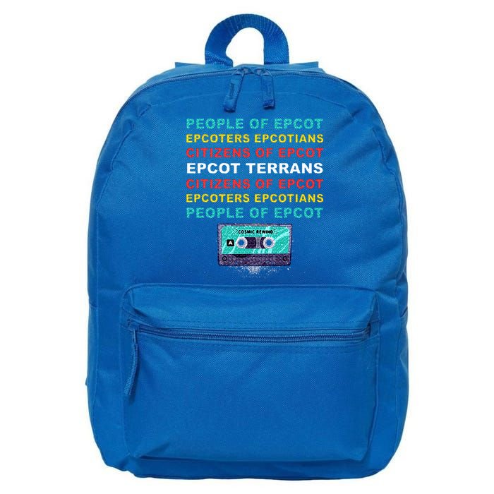People Of Epcot Epcoters Epcotians Citizens Of Epcot 16 in Basic Backpack