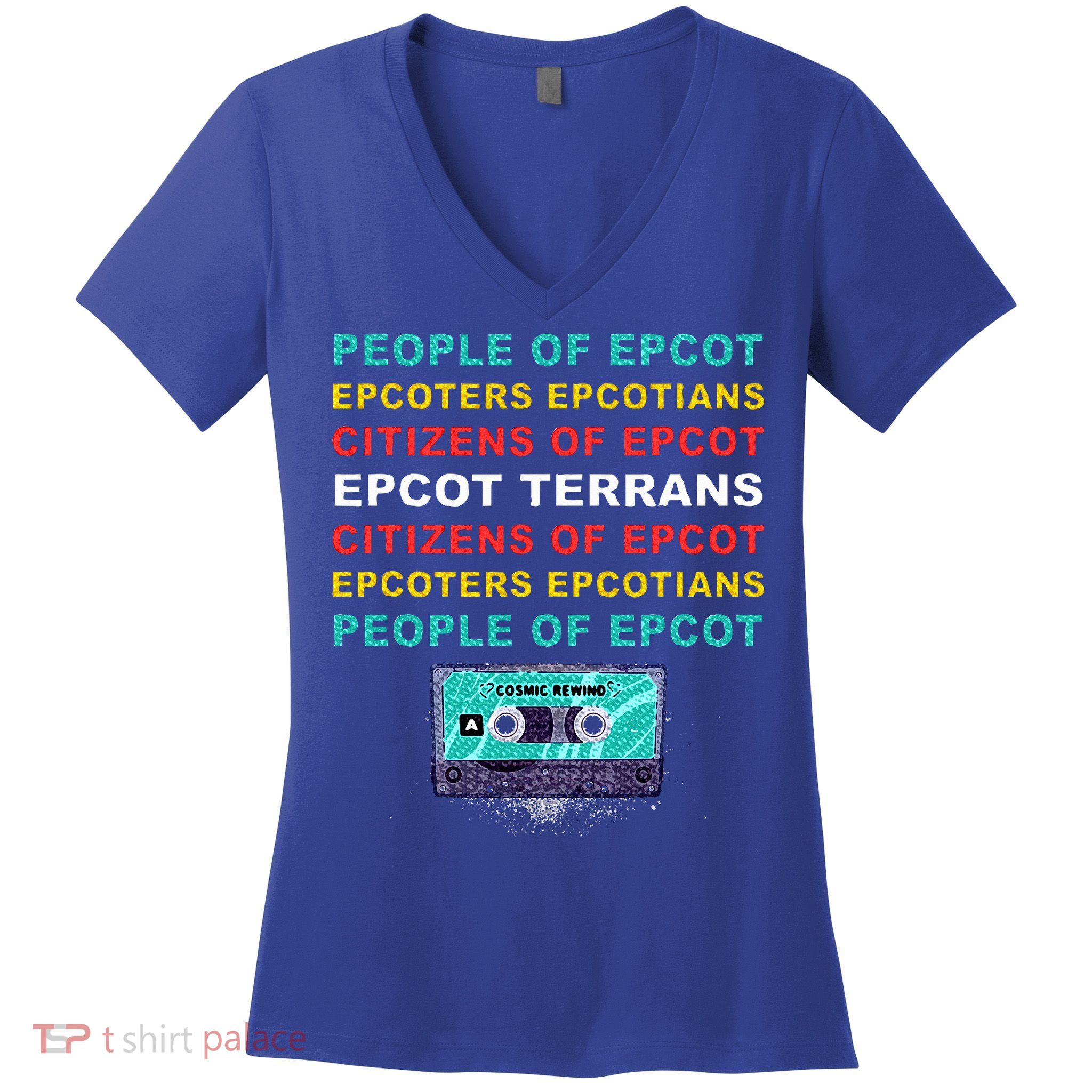People Of Epcot Epcoters Epcotians Citizens Of Epcot Women's V-Neck T-Shirt