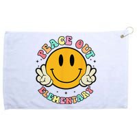 Peace Out Elementary Teacher Retro Last Day Of School  Grommeted Golf Towel