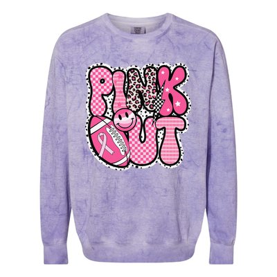 P.Ink Out Football Team Breast Cancer Awareness Month Gift Colorblast Crewneck Sweatshirt