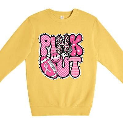 P.Ink Out Football Team Breast Cancer Awareness Month Gift Premium Crewneck Sweatshirt