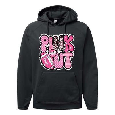 P.Ink Out Football Team Breast Cancer Awareness Month Gift Performance Fleece Hoodie