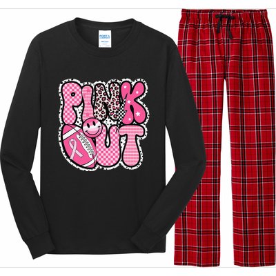 P.Ink Out Football Team Breast Cancer Awareness Month Gift Long Sleeve Pajama Set